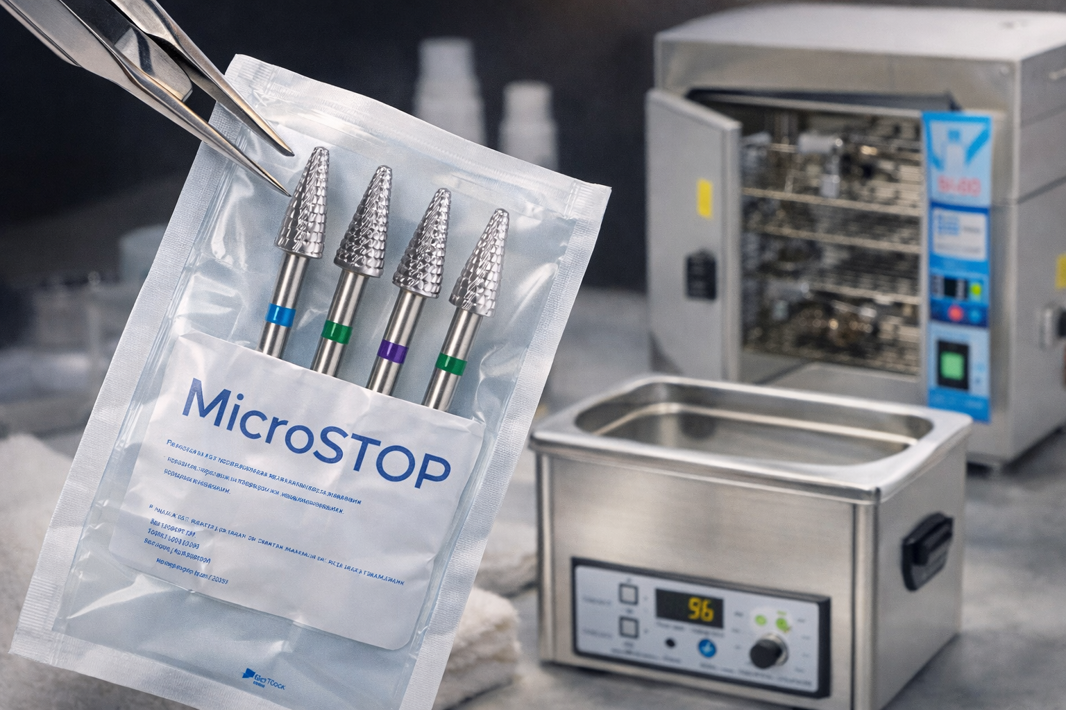 Correct drill bits cleaning and sterilisation